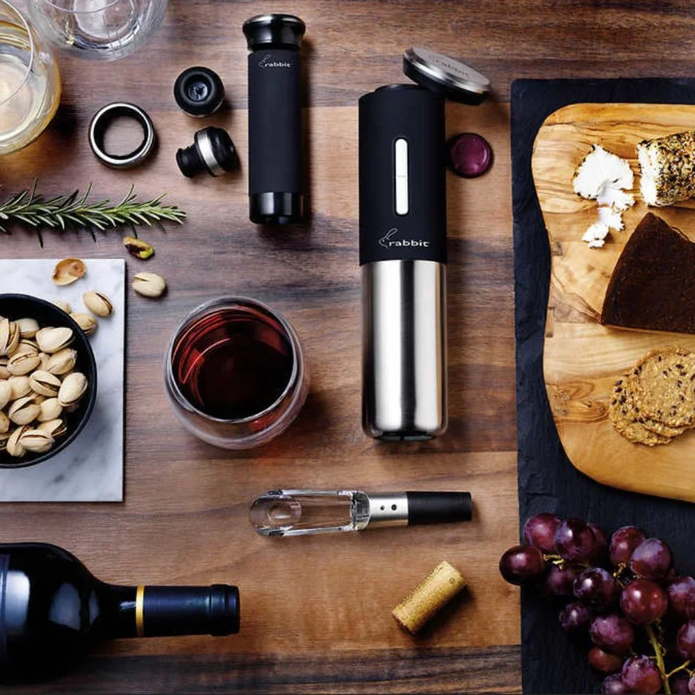 Rabbit 8 piece Electric Wine Opener Set, Gift